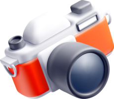 Colorful 3D Camera Illustration with Lens png