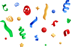 Colorful 3D Shapes Floating in Space png