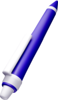 3D Render of a Blue and White Marker Pen png