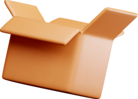3D Open Box with a Minimalist Design png