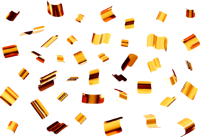 dinámica fluir de 3d dorado formas en movimiento png