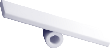 Modern 3D Minimalist White Lever Design png