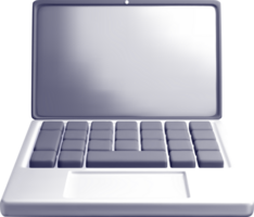 3D Laptop Model with Realistic Design Elements png