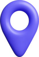 Vibrant 3D Purple Location Pin Design png