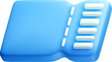 3D Model of a Blue Object with Details png
