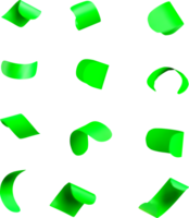 Dynamic Green 3D Shapes and Forms Collection png