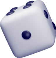 3D Dice Render with Unique Design Elements png