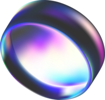Colorful 3D Ring with Smooth Gradient Design png