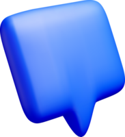 3d azul habla burbuja gráfico diseño elemento. png