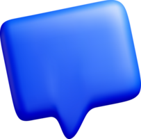 3d azul habla burbuja gráfico diseño png
