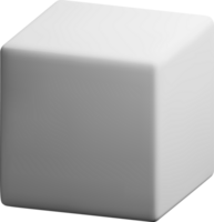 Minimalistic White Cube in 3D Space png