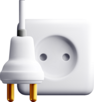 Realistic 3D Electric Plug and Socket Design. png