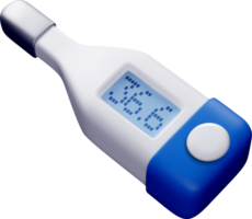 3D Digital Thermometer in Realistic Style png