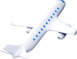 Stylized 3D Airplane Model in Flight View png