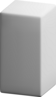 Minimalist 3D Cube in Solid White Color png