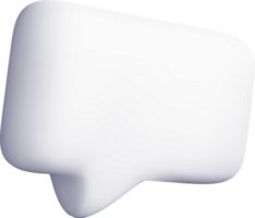 Blank 3D Speech Bubble for Communication Design png