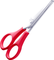 3D Scissors with Red Handles for Cutting Tasks png