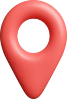 3D Geometric Shape of a Location Marker Icon png
