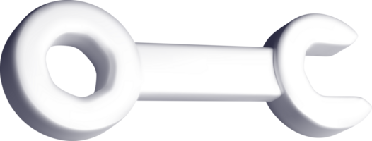 3D Wrench Model in White Color Scheme png