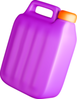 3D Purple Container with Orange Cap. png