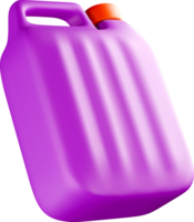 3D Purple Container with Orange Cap png