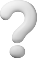 3D Question Mark Design with Smooth Curves png