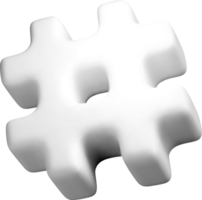 3D Abstract Puzzle Piece Design Concept png