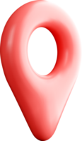3D Location Marker Icon with Smooth Design png