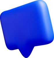 vibrante 3d azul habla burbuja diseño. png