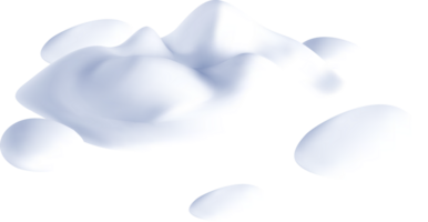 3D Abstract White Shapes with Smooth Curves png