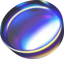 Radiant 3D Orb with Colorful Reflections png