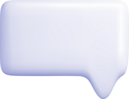 3d habla burbuja con suave curvas y oscuridad png