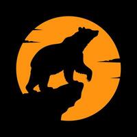 Bear in the Moonlight vector