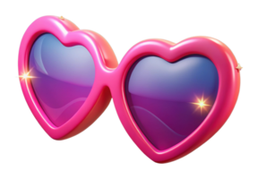 Fun action with heart-shaped sunglasses vibrant background playful lifestyle colorful environment png
