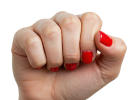 Fist gesture of empowerment close-up hand photography studio environment bold concept png