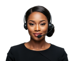 Customer support representative in modern office professional portrait focused environment engaging concept png