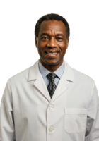 Doctor smiling in lab coat medical office portrait photography professional setting close-up health awareness png