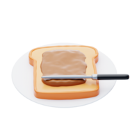 A piece of toast with peanut butter on it png