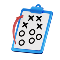 A clipboard with a red arrow pointing to a list of todos png