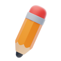 A pencil with a red tip on top of it png