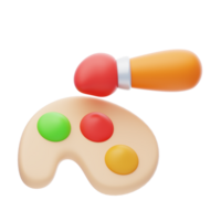 An image of a paint brush and palette png