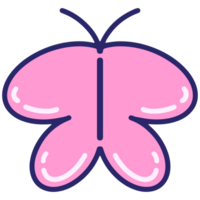 pink butterfly icon design on a transparent background png