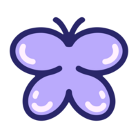 purple butterfly icon on a transparent background png
