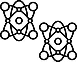 Science Atom Outline Style Icon vector