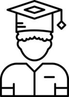 Student Outline Icon vector