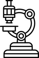 Microscope Outline Style Icon vector