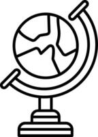 Geography Outline Style Icon vector