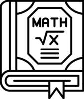 Book Math Outline Style Icon vector