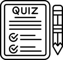 Quiz Outline Style Icon vector