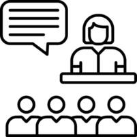 Audience Outline Style Icon vector